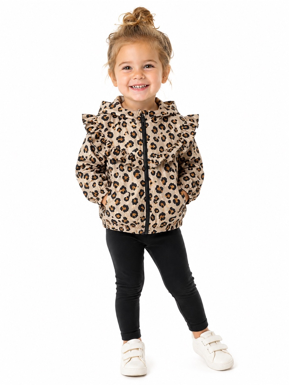 Kids 6/7 leopard jacket - removable hood